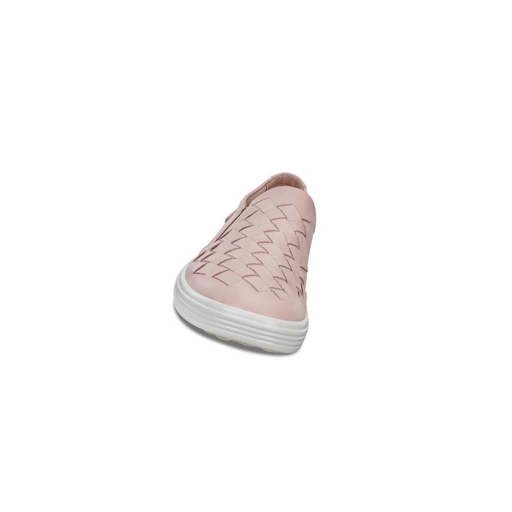 Women's Ecco Soft 7 Woven Casual Shoes Pink | USA 82OKI